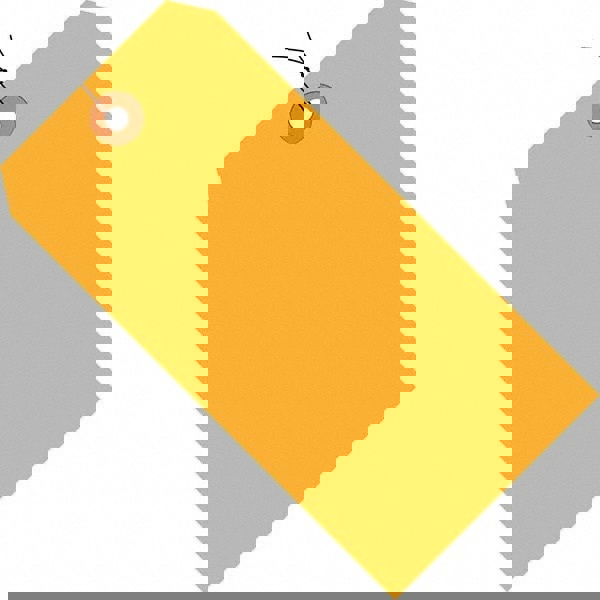 Blank Tag: 3-1/4'' High, Fluorescent Orange, Synthetic Paper